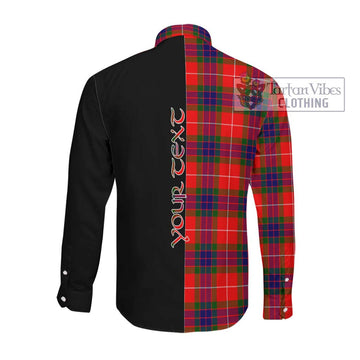 Fraser Modern Tartan Long Sleeve Button Shirt with Family Crest and Half Of Me Style