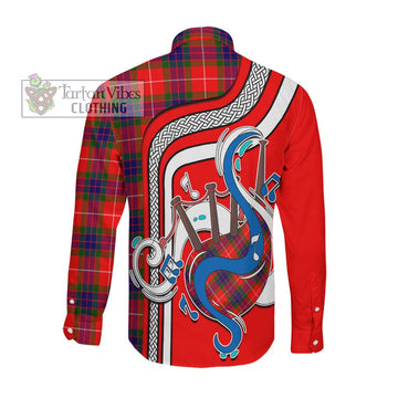 Fraser Modern Tartan Long Sleeve Button Shirt with Epic Bagpipe Style