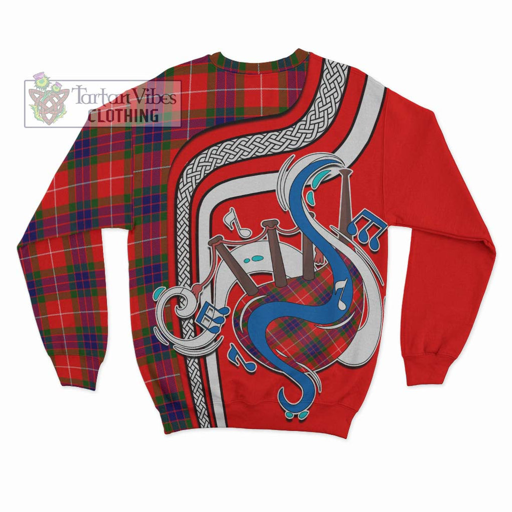 Fraser Modern Tartan Sweatshirt with Epic Bagpipe Style - Tartanvibesclothing Shop