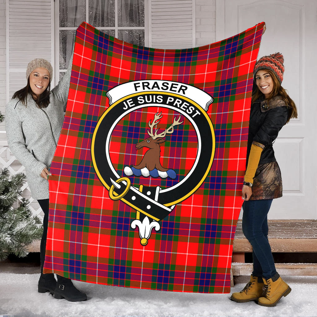 fraser-modern-tartab-blanket-with-family-crest