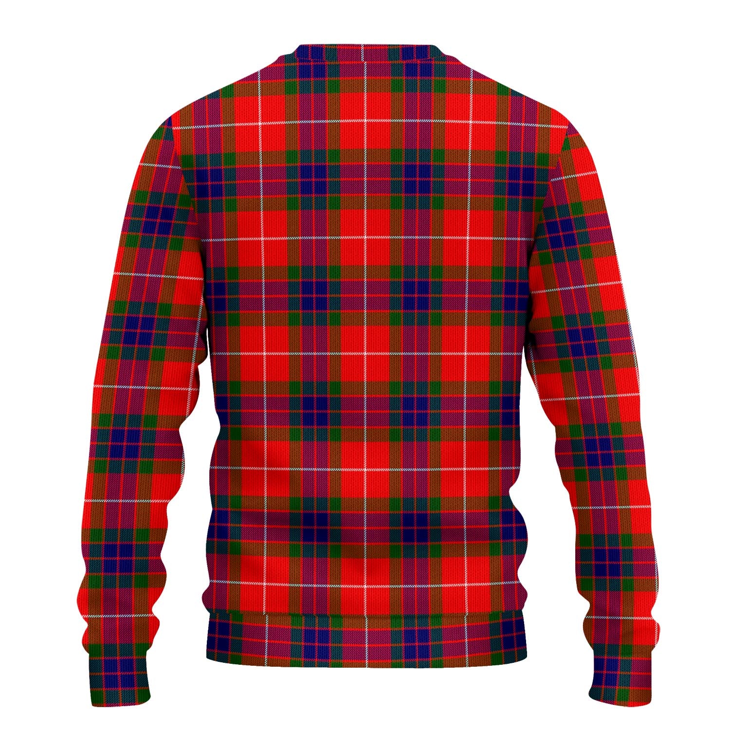 Fraser Modern Tartan Knitted Sweater with Family Crest - Tartanvibesclothing