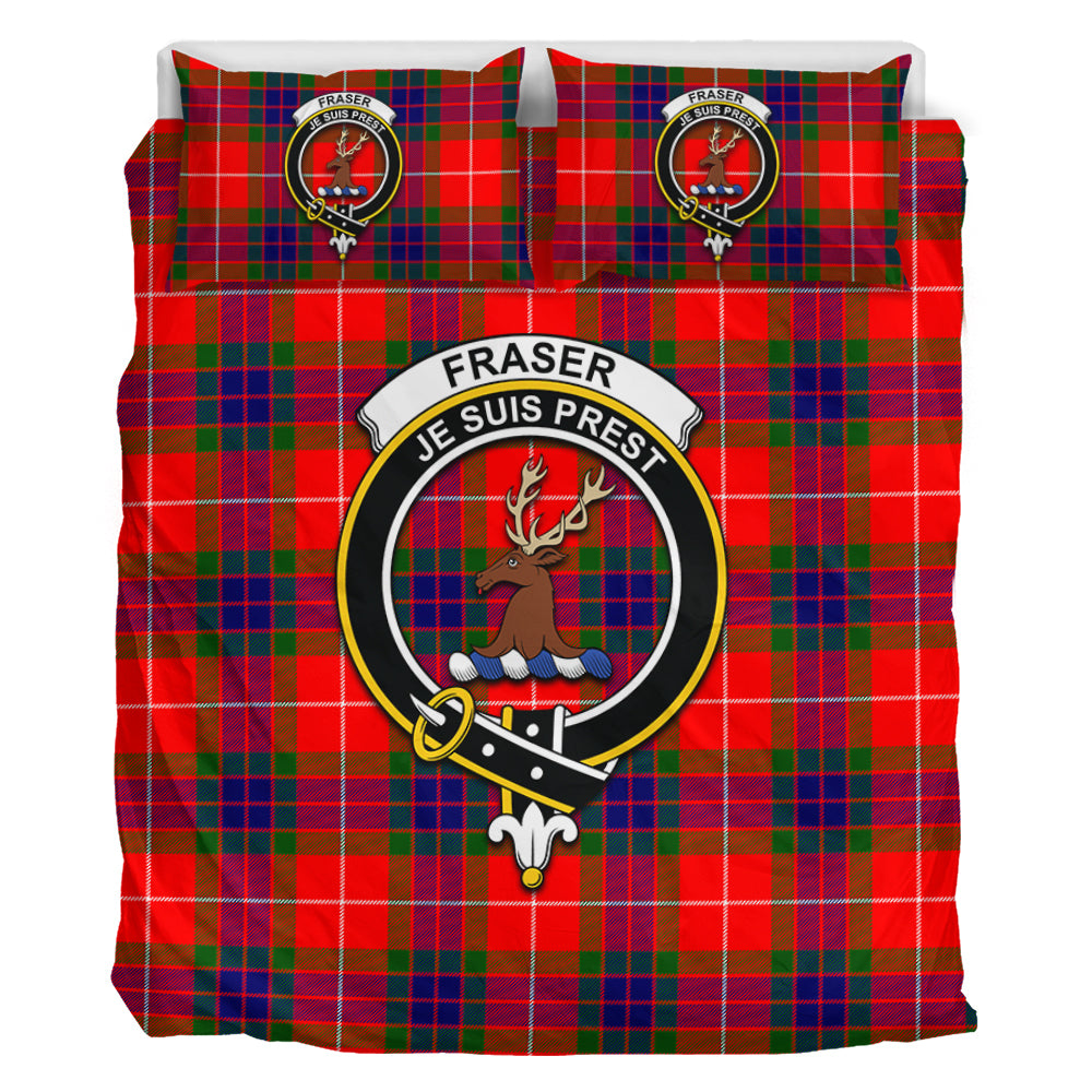 Fraser Modern Tartan Bedding Set with Family Crest - Tartan Vibes Clothing