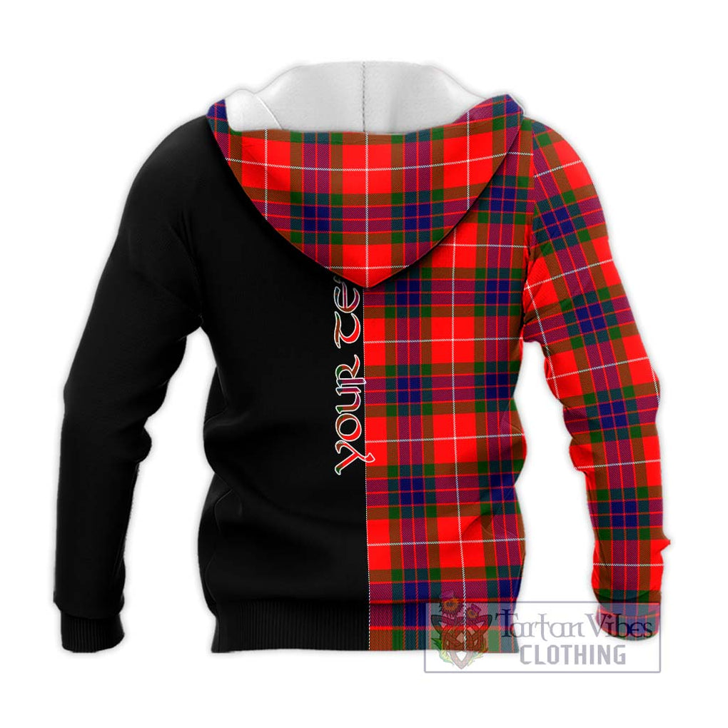 Fraser Modern Tartan Knitted Hoodie with Family Crest and Half Of Me Style - Tartanvibesclothing Shop