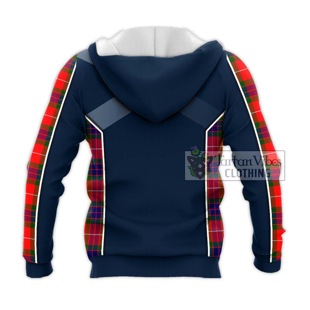 Fraser Modern Tartan Knitted Hoodie with Family Crest and Lion Rampant Vibes Sport Style - Tartan Vibes Clothing