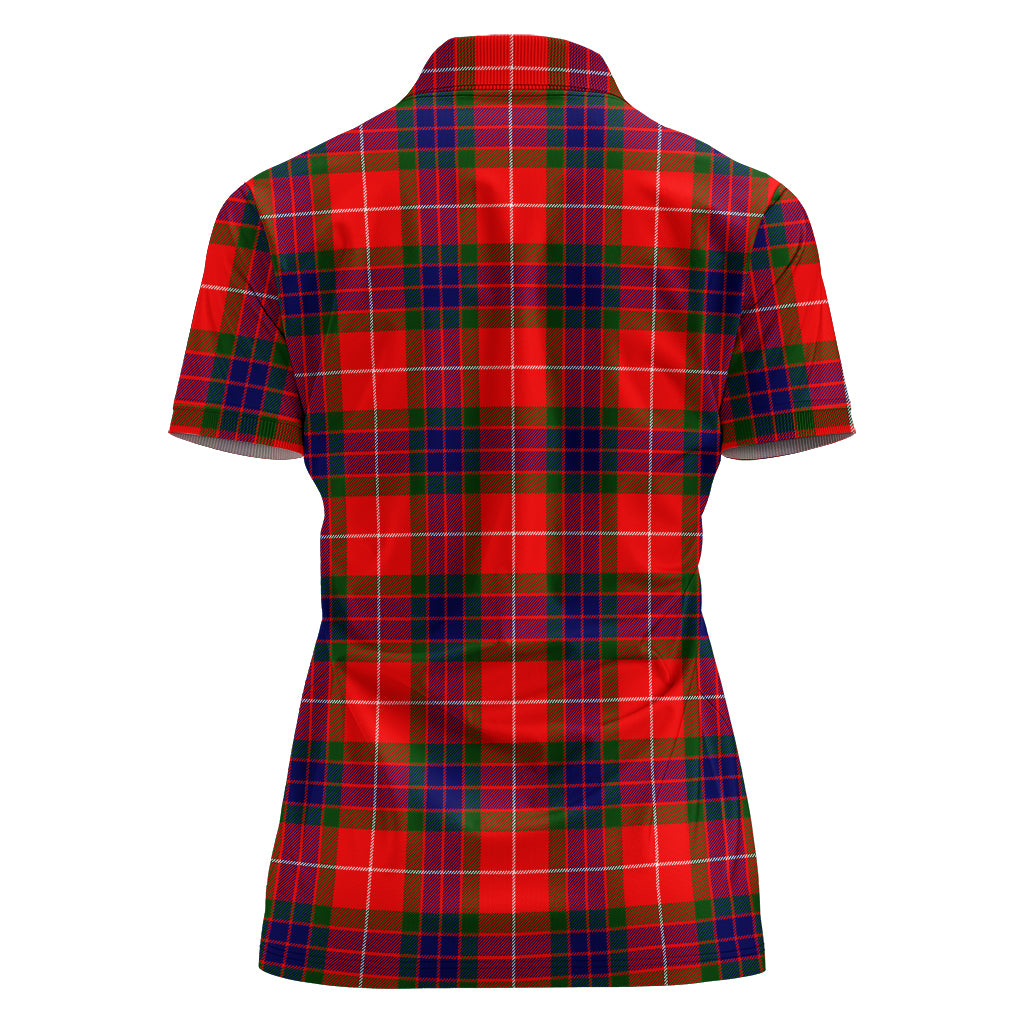 Fraser Modern Tartan Polo Shirt with Family Crest For Women - Tartan Vibes Clothing