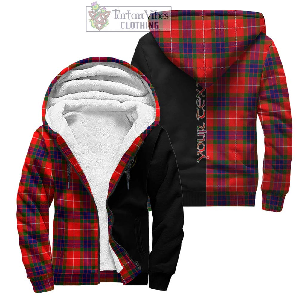 Fraser Modern Tartan Sherpa Hoodie with Family Crest and Half Of Me Style Unisex - Tartanvibesclothing Shop