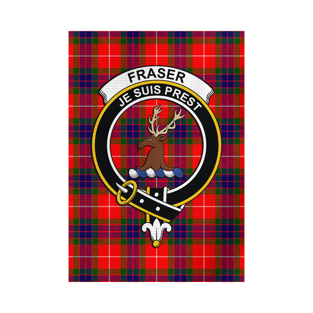 Fraser Modern Tartan Flag with Family Crest - Tartan Vibes Clothing