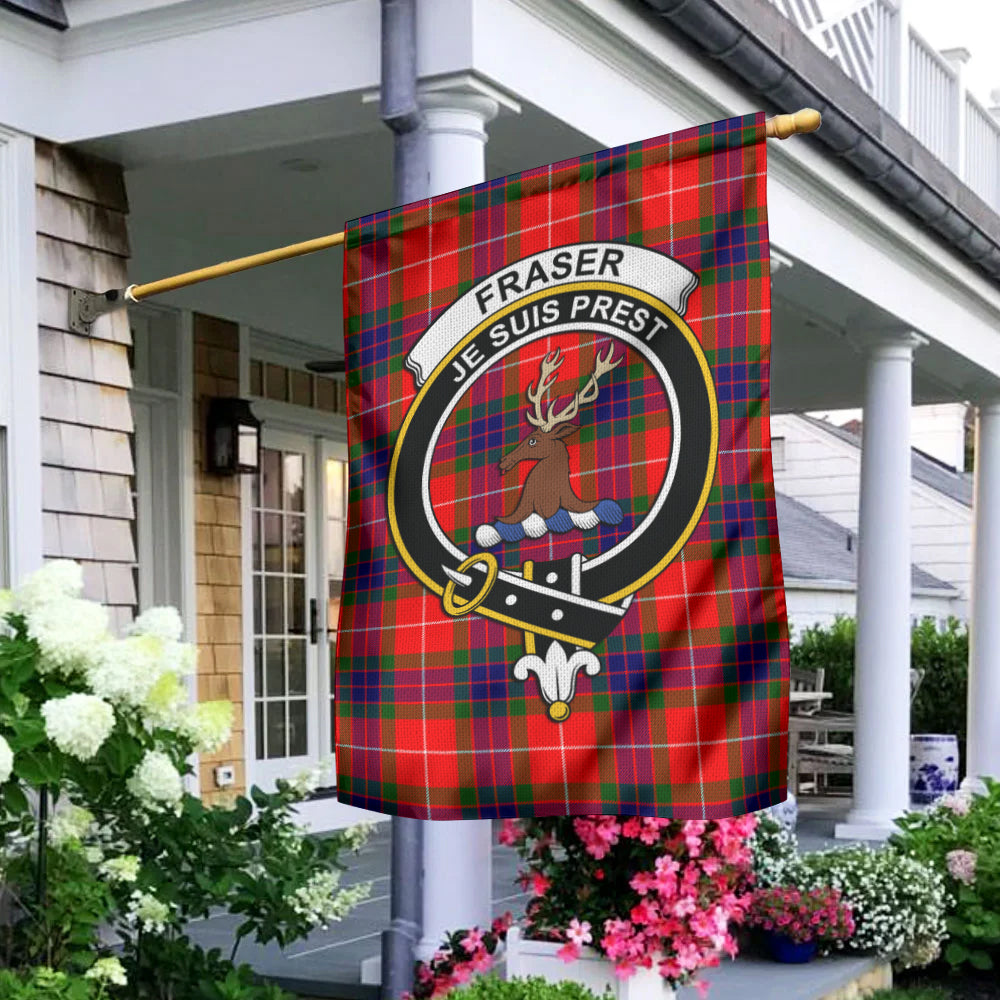 Fraser Modern Tartan Flag with Family Crest - Tartan Vibes Clothing