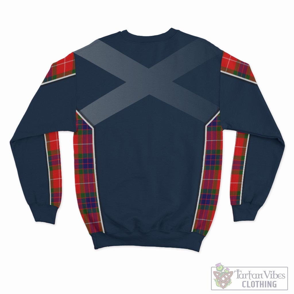 Tartan Vibes Clothing Fraser Modern Tartan Sweatshirt with Family Crest and Scottish Thistle Vibes Sport Style