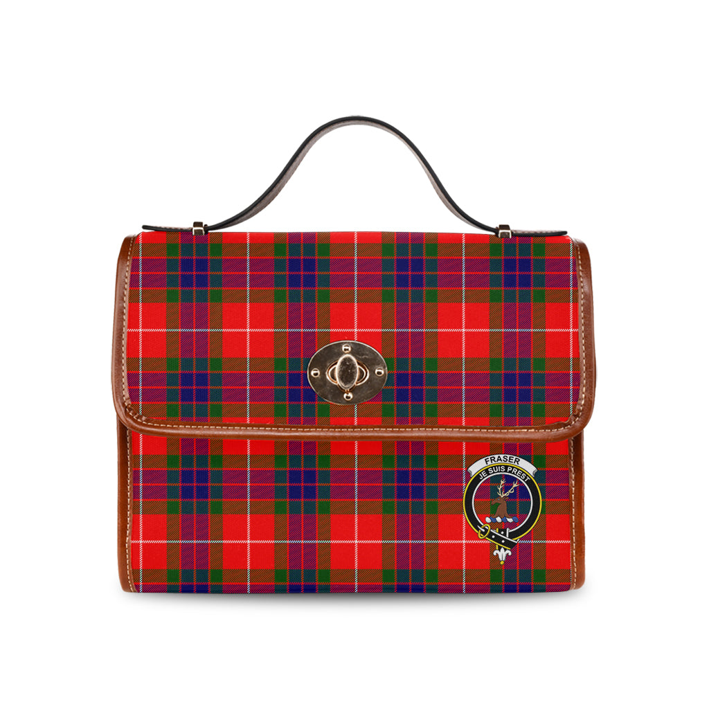 fraser-modern-tartan-leather-strap-waterproof-canvas-bag-with-family-crest