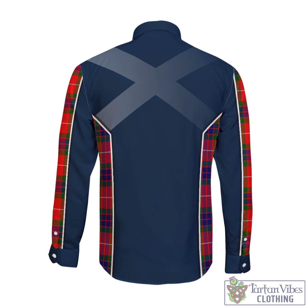 Tartan Vibes Clothing Fraser Modern Tartan Long Sleeve Button Up Shirt with Family Crest and Scottish Thistle Vibes Sport Style