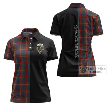 Fraser of Lovat Tartan Women's Polo Shirt with Family Crest and Half Of Me Style