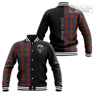 Fraser of Lovat Tartan Baseball Jacket with Family Crest and Half Of Me Style