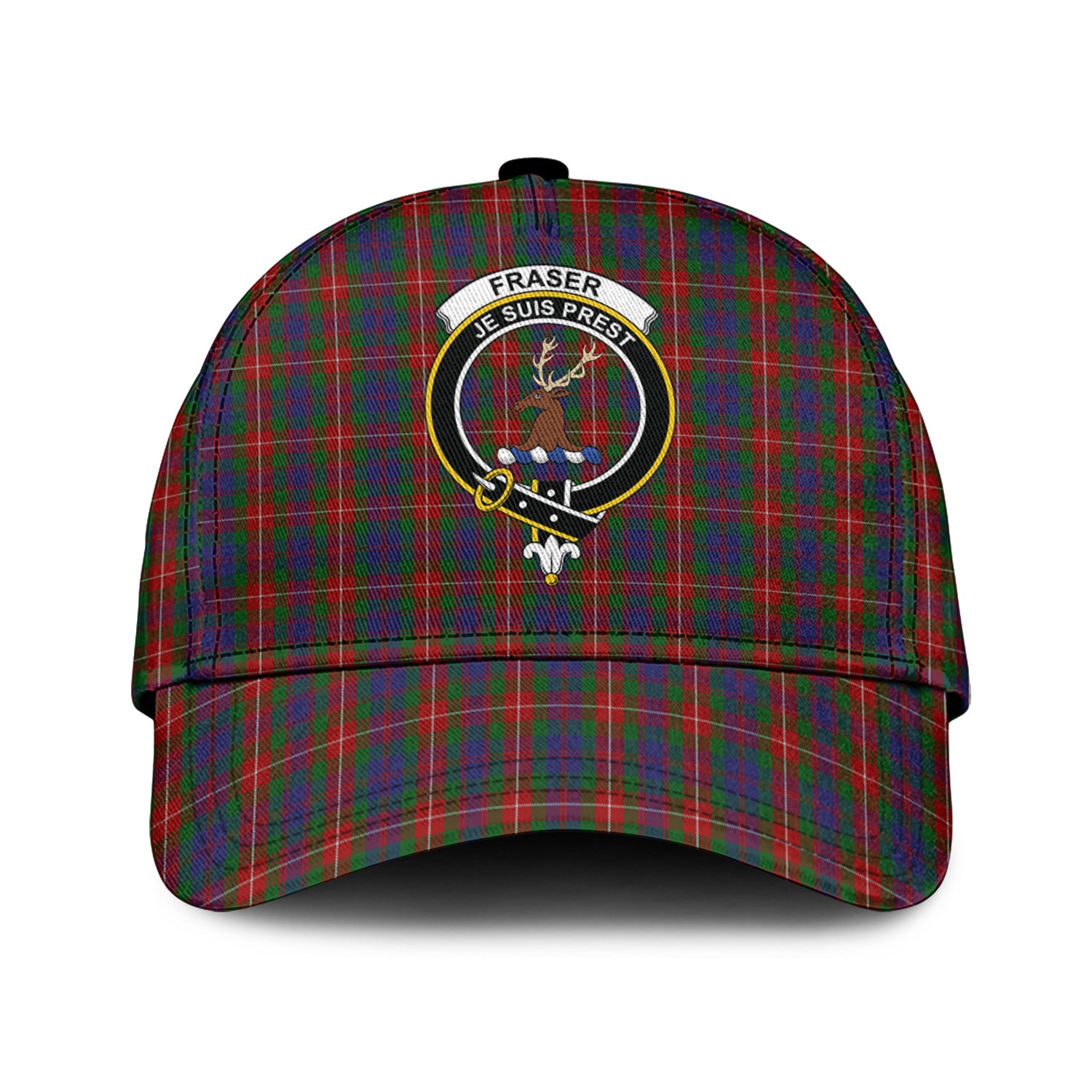 fraser-of-lovat-tartan-classic-cap-with-family-crest