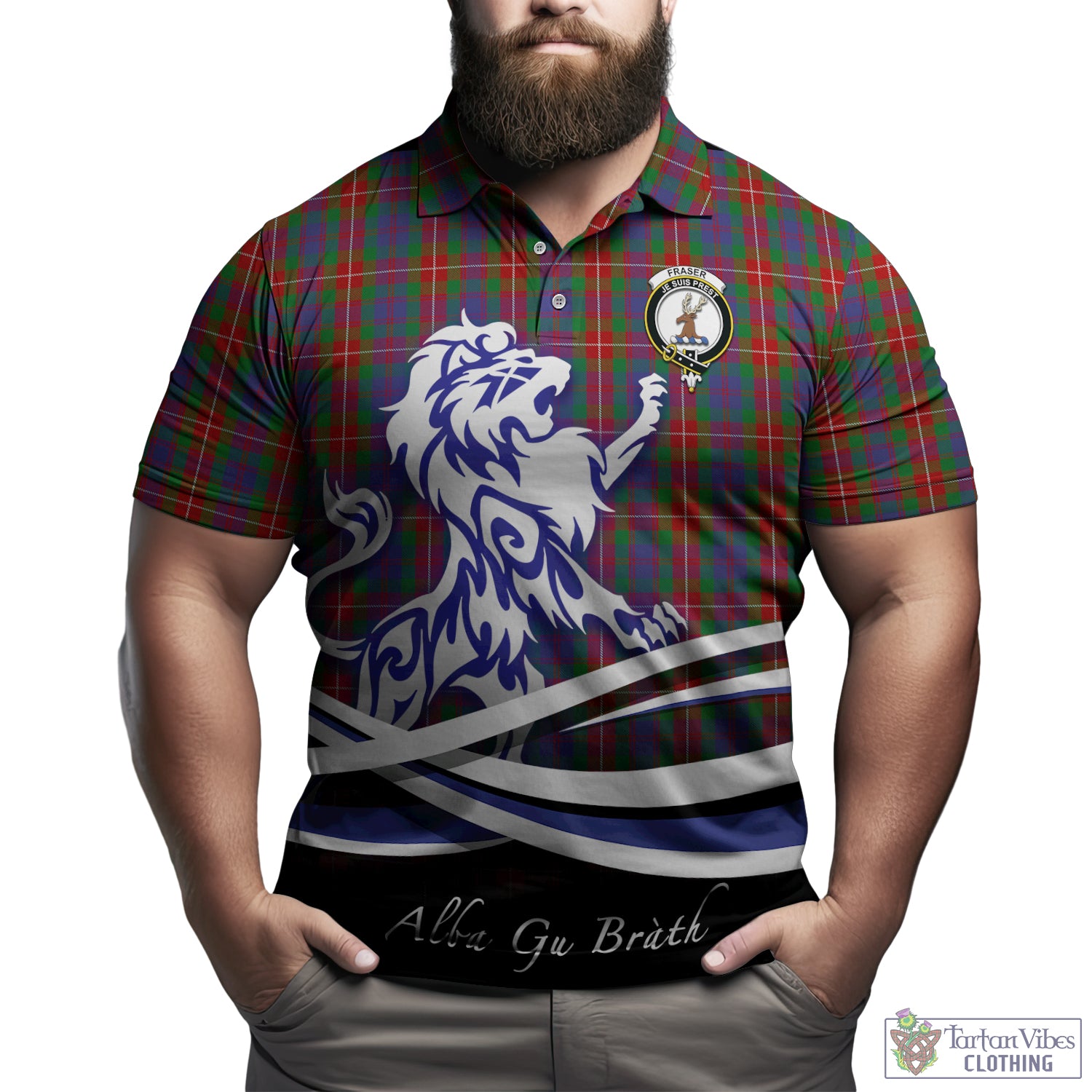 fraser-of-lovat-tartan-polo-shirt-with-alba-gu-brath-regal-lion-emblem