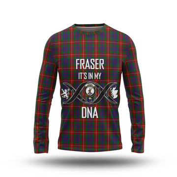 Fraser of Lovat Tartan Long Sleeve T-Shirt with Family Crest DNA In Me Style