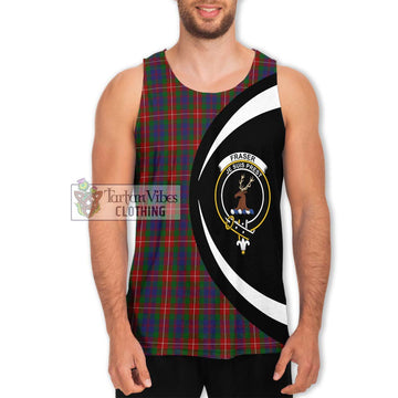 Fraser of Lovat Tartan Men's Tank Top with Family Crest Circle Style