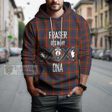 Fraser of Lovat Tartan Hoodie with Family Crest DNA In Me Style