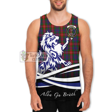 Fraser of Lovat Tartan Men's Tank Top with Alba Gu Brath Regal Lion Emblem