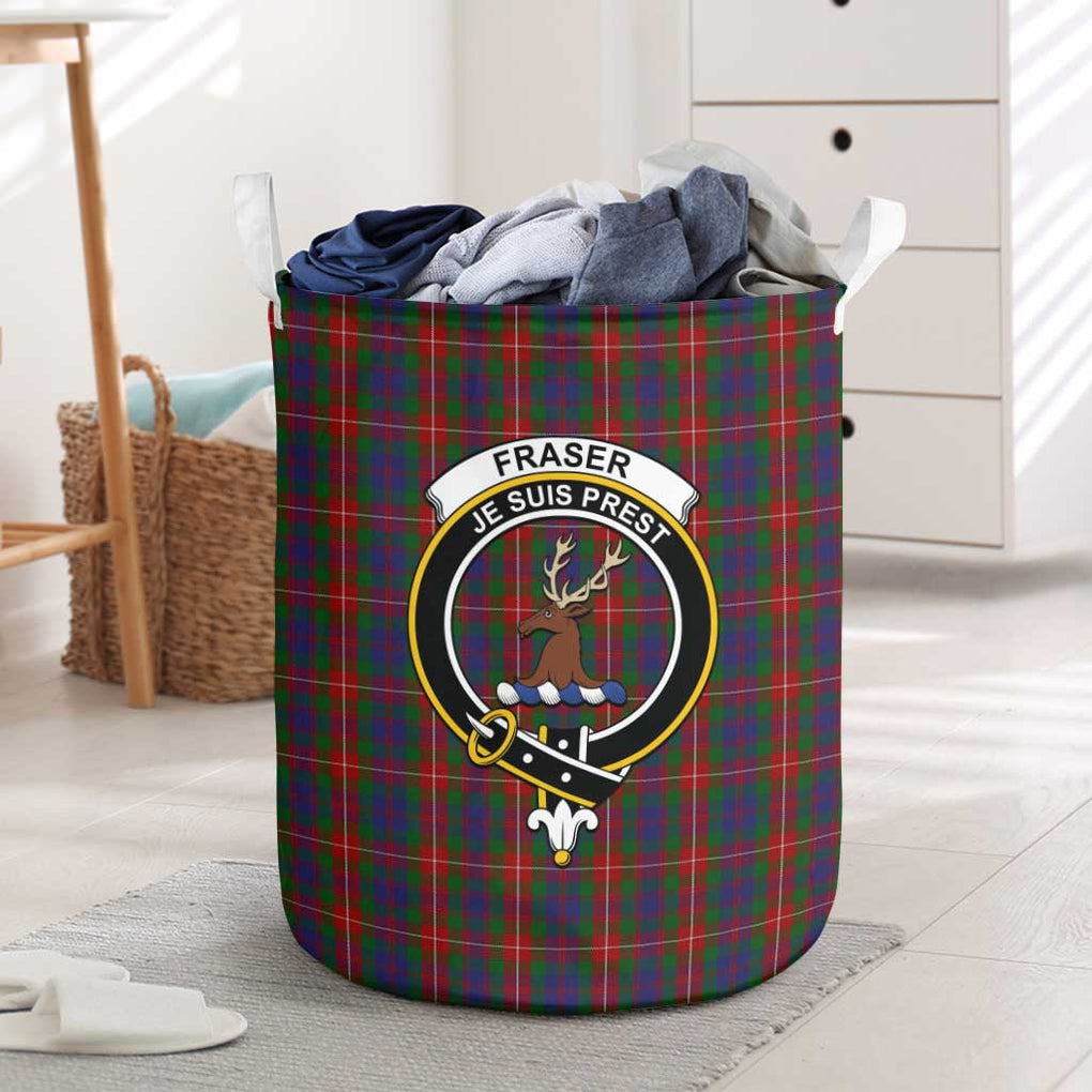 Fraser of Lovat Tartan Laundry Basket with Family Crest One Size - Tartanvibesclothing Shop