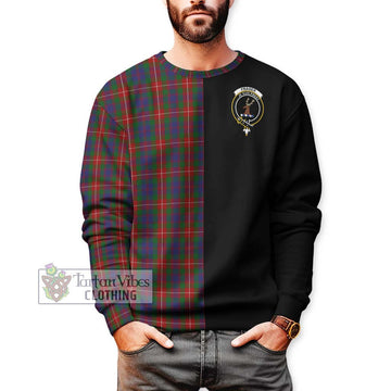 Fraser of Lovat Tartan Sweatshirt with Family Crest and Half Of Me Style