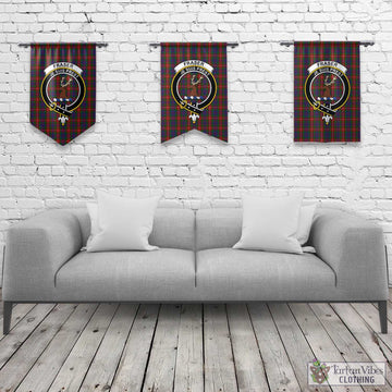 Fraser of Lovat Tartan Gonfalon, Tartan Banner with Family Crest