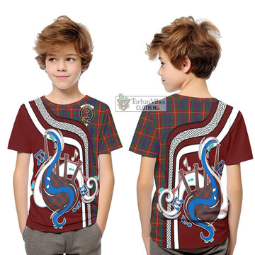 Fraser of Lovat Tartan Kid T-Shirt with Epic Bagpipe Style