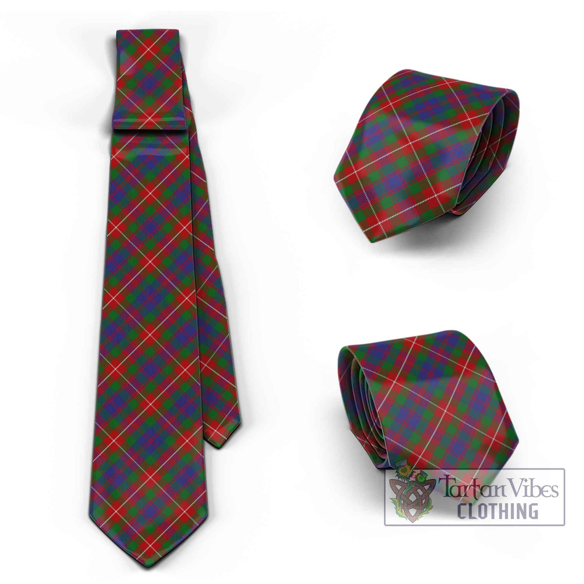 Tartan Vibes Clothing Fraser of Lovat Tartan Classic Necktie Cross Style