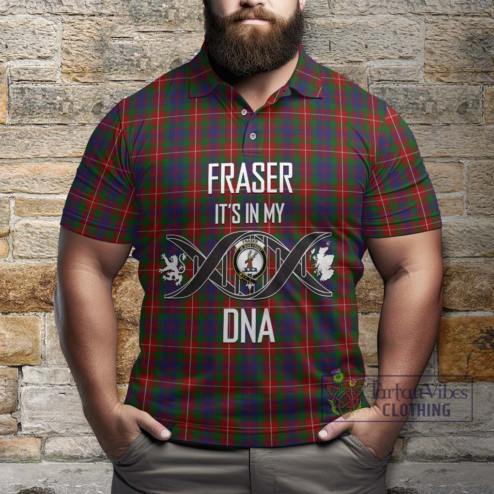 Fraser of Lovat Tartan Polo Shirt with Family Crest DNA In Me Style Kid - Tartanvibesclothing Shop