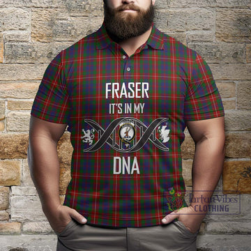 Fraser of Lovat Tartan Polo Shirt with Family Crest DNA In Me Style