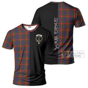 Fraser of Lovat Tartan T-Shirt with Family Crest and Half Of Me Style