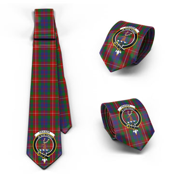Fraser of Lovat Tartan Classic Necktie with Family Crest