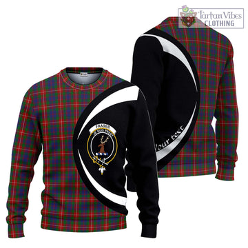 Fraser of Lovat Tartan Knitted Sweater with Family Crest Circle Style