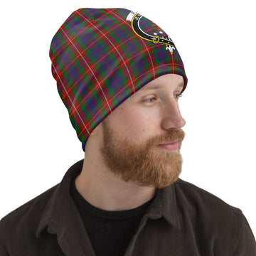 Fraser of Lovat Tartan Beanies Hat with Family Crest