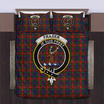 Fraser of Lovat Tartan Quilt Bed Set with Family Crest