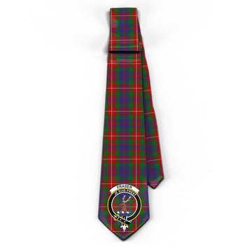 Fraser of Lovat Tartan Classic Necktie with Family Crest