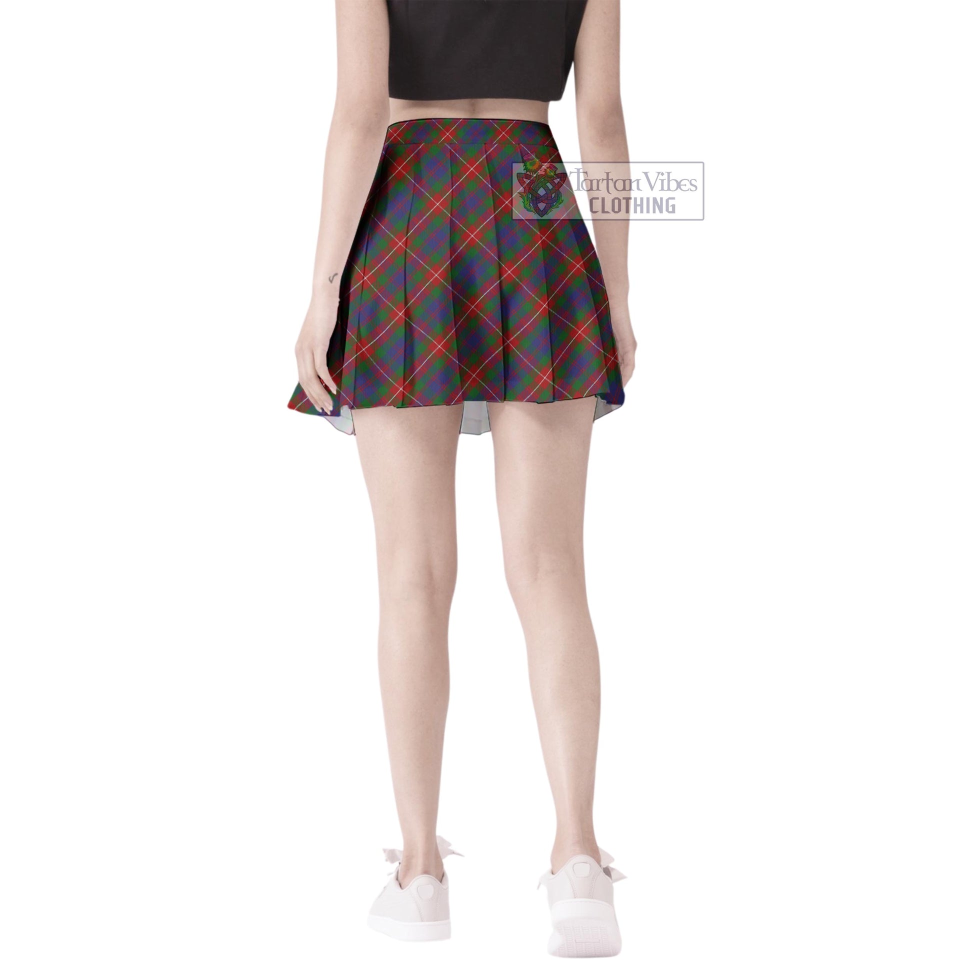 Tartan Vibes Clothing Fraser of Lovat Tartan Women's Plated Mini Skirt