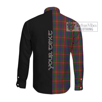 Fraser of Lovat Tartan Long Sleeve Button Shirt with Family Crest and Half Of Me Style