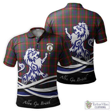 Fraser of Lovat Tartan Polo Shirt with Alba Gu Brath Regal Lion Emblem