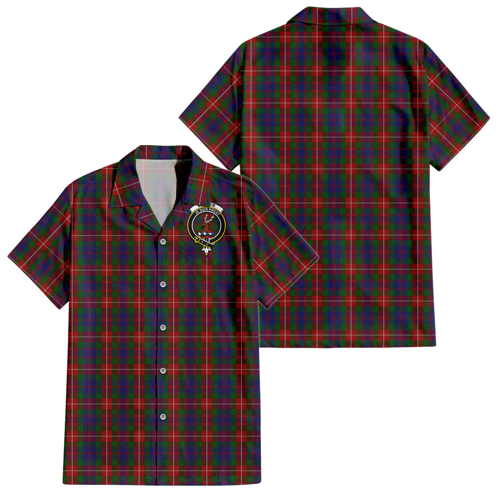 fraser-of-lovat-tartan-short-sleeve-button-down-shirt-with-family-crest