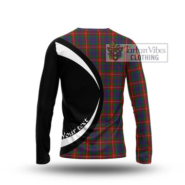 Fraser of Lovat Tartan Long Sleeve T-Shirt with Family Crest Circle Style