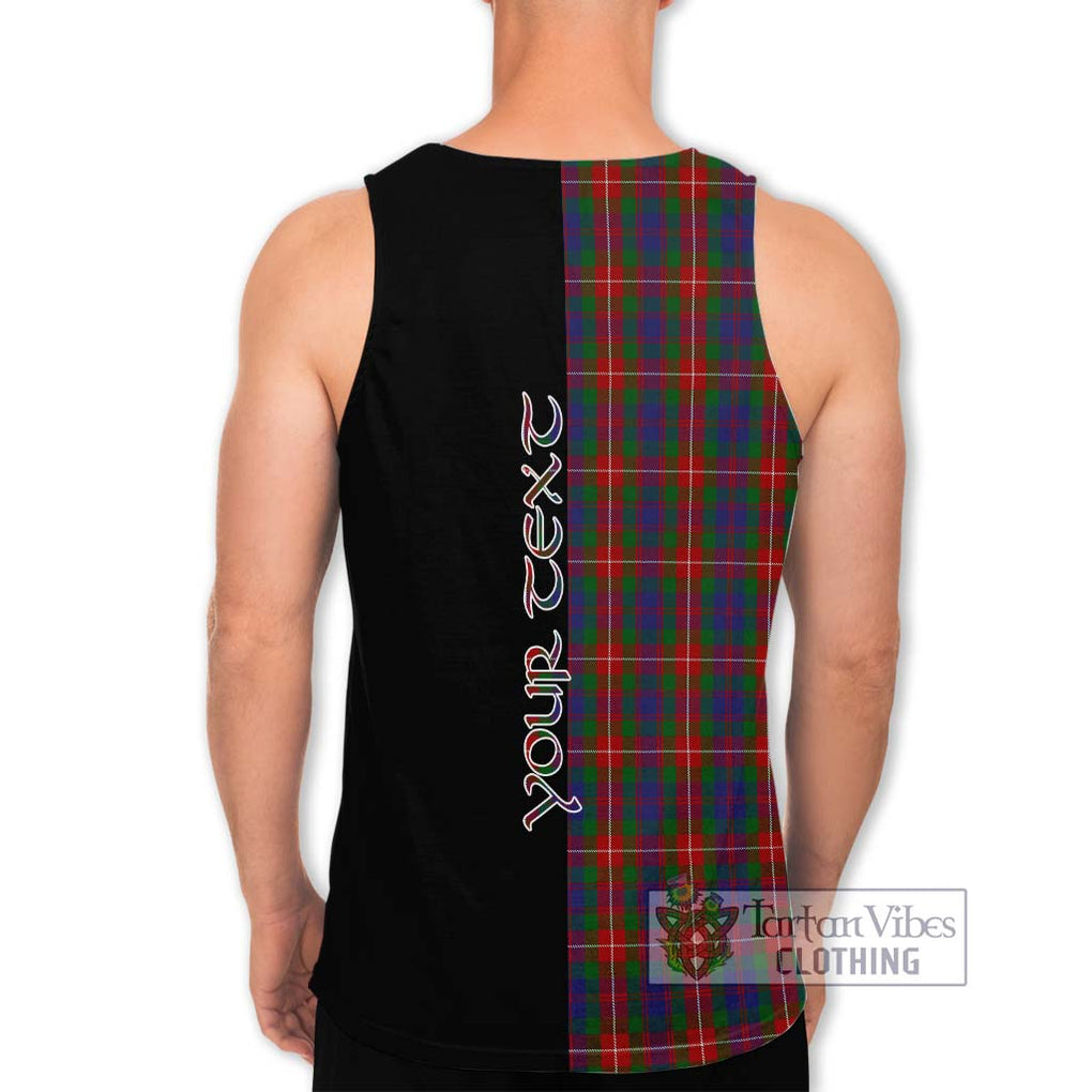 Fraser of Lovat Tartan Men's Tank Top with Family Crest and Half Of Me Style - Tartanvibesclothing Shop