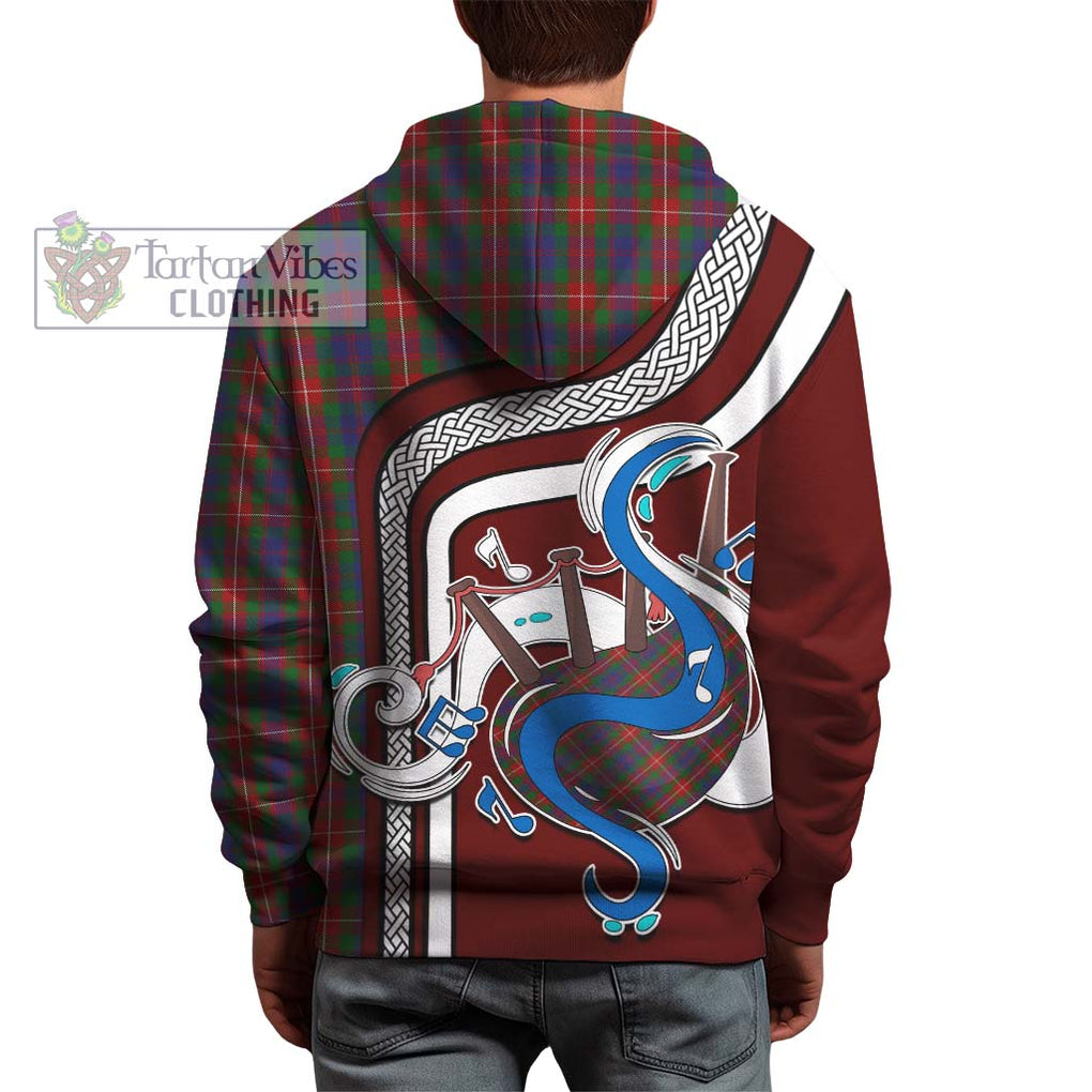 Fraser of Lovat Tartan Hoodie with Epic Bagpipe Style - Tartanvibesclothing Shop