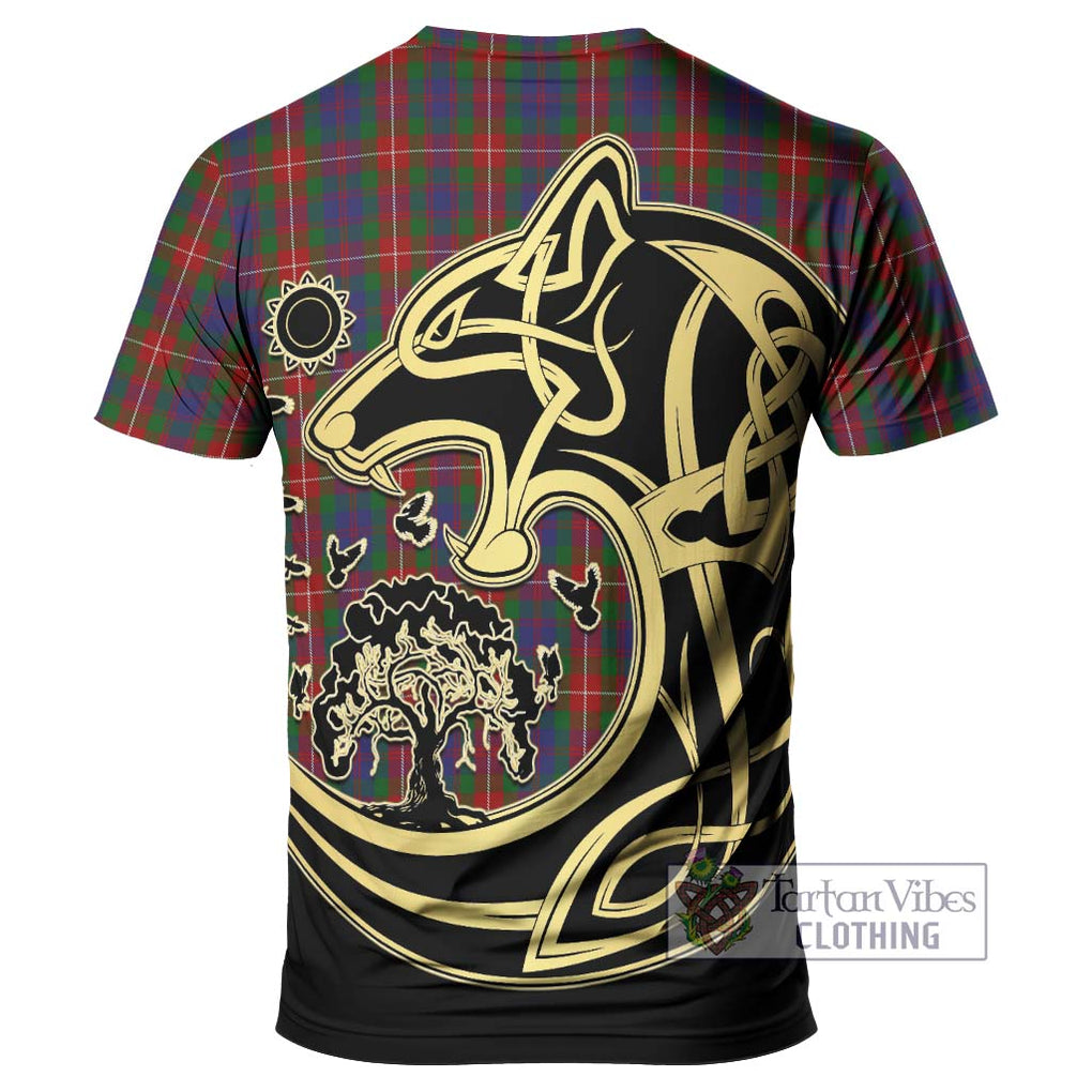 Fraser of Lovat Tartan T-Shirt with Family Crest Celtic Wolf Style - Tartan Vibes Clothing