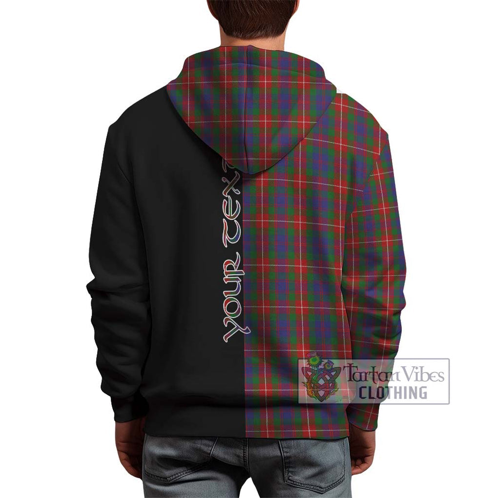 Fraser of Lovat Tartan Hoodie with Family Crest and Half Of Me Style - Tartanvibesclothing Shop