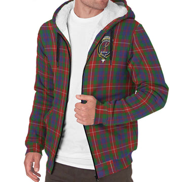 Fraser of Lovat Tartan Sherpa Hoodie with Family Crest