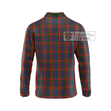 Fraser of Lovat Tartan Long Sleeve Polo Shirt with Family Crest DNA In Me Style