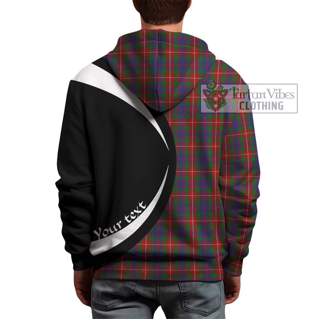 Tartan Vibes Clothing Fraser of Lovat Tartan Hoodie with Family Crest Circle Style