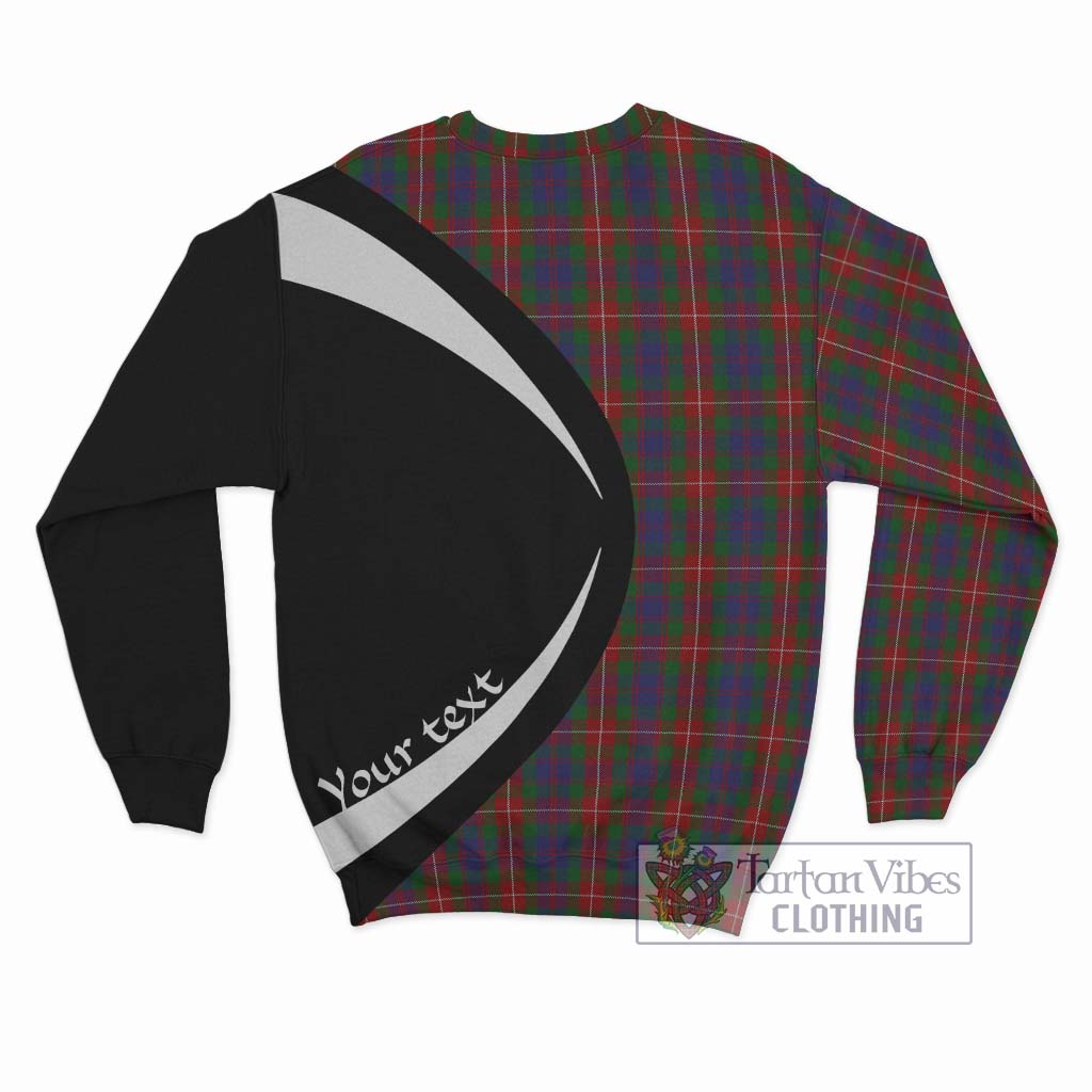 Tartan Vibes Clothing Fraser of Lovat Tartan Sweatshirt with Family Crest Circle Style