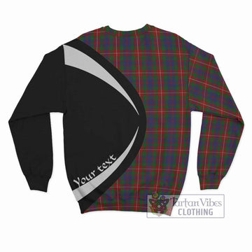 Fraser of Lovat Tartan Sweatshirt with Family Crest Circle Style